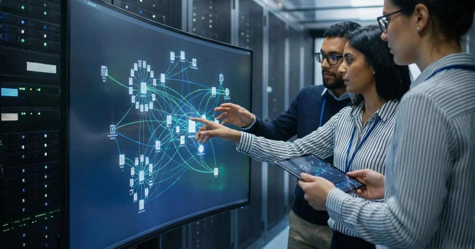 AI internal linking automation pipeline diagram showing four stages of intelligent link building for SEO